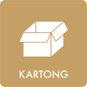 Piktogram Kartong 12×12 cm Selvklæbende Brun