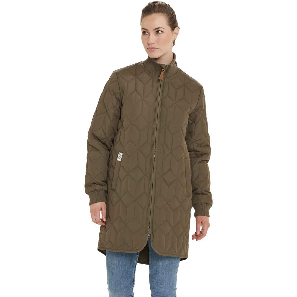 WR W Nokka Long Quilted Jacket Tarmac - Billede 2