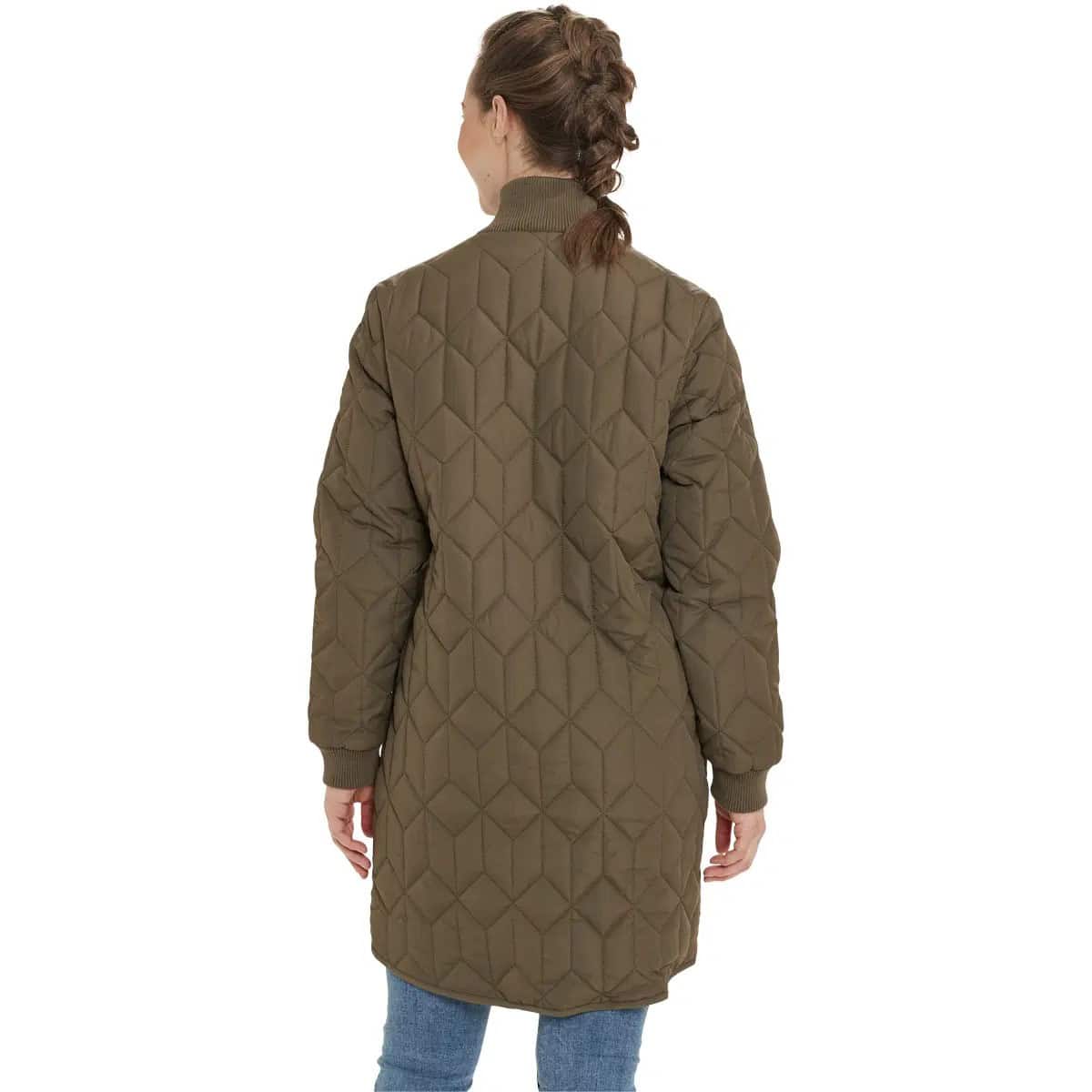 WR W Nokka Long Quilted Jacket Tarmac - Billede 4