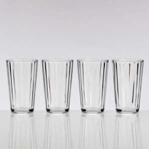 Crystal Line Tall tumbler – Clear, 4 pk